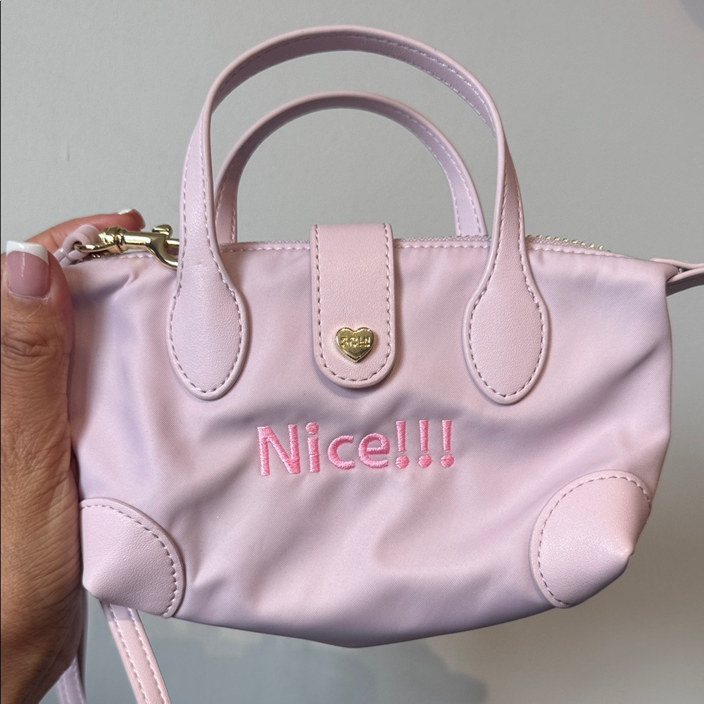 STONEY CLOVER LANE Pink 'Nice!!!' POUCHETTE CROSSBODY